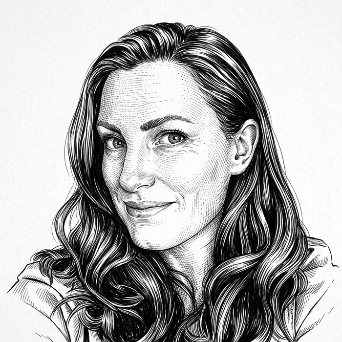 Illustrated portrait of Anna Morrogh